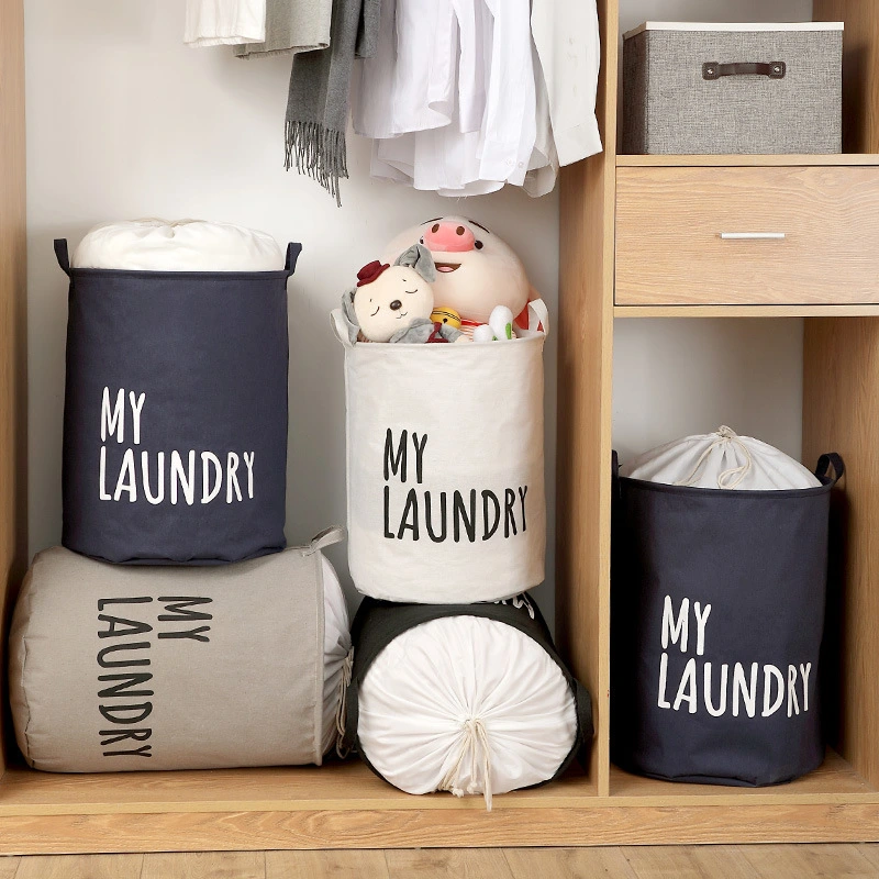 Home Cartoon Waterproof Foldable Oxford Cloth Storage Bucket