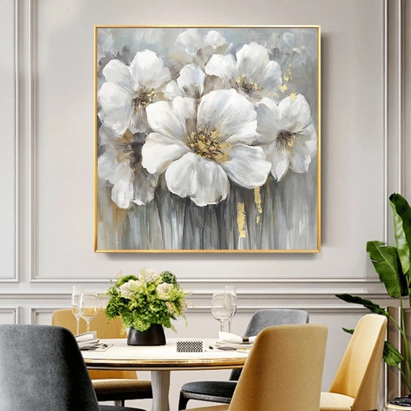 Spray Print Oil Painting Flower Spray Art Wall Canvas Core