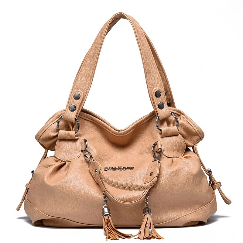 Female Bag Soft Leather Tassel Handbag