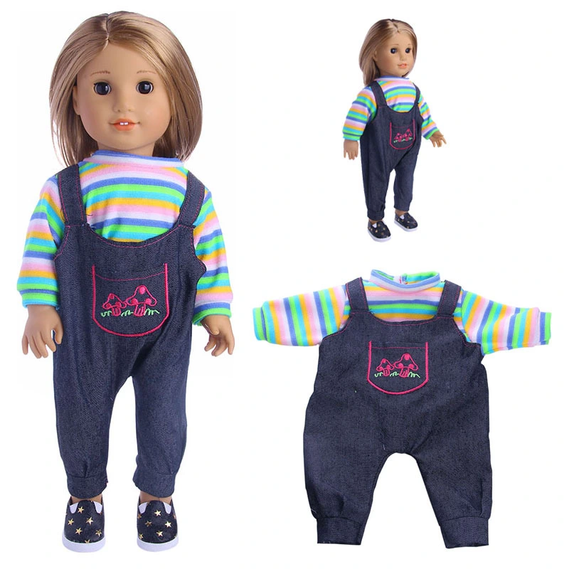 18 Inch American Girl Doll Clothes Suspender Pants Suit