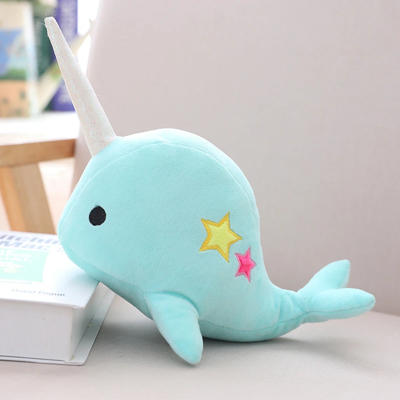 Cute Cartoon Twin Star Narwhal Doll Plush Toy Cute Cute Twin Star Narwhal Doll