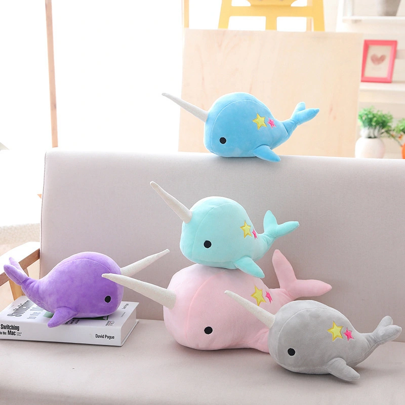 Cute Cartoon Twin Star Narwhal Doll Plush Toy Cute Cute Twin Star Narwhal Doll