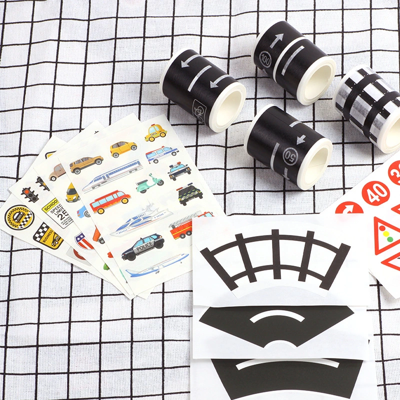 Children Puzzle DIY Road Leisure Stickers