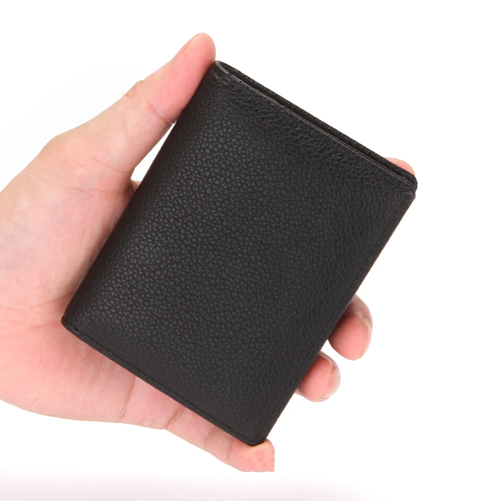 Men's Large Capacity Pu Litchi Pattern Card Holder Multi-function Card Holder Wallet