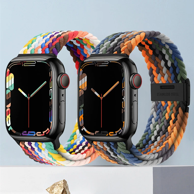 Creative Nylon Loop Elastic Woven Watch Strap