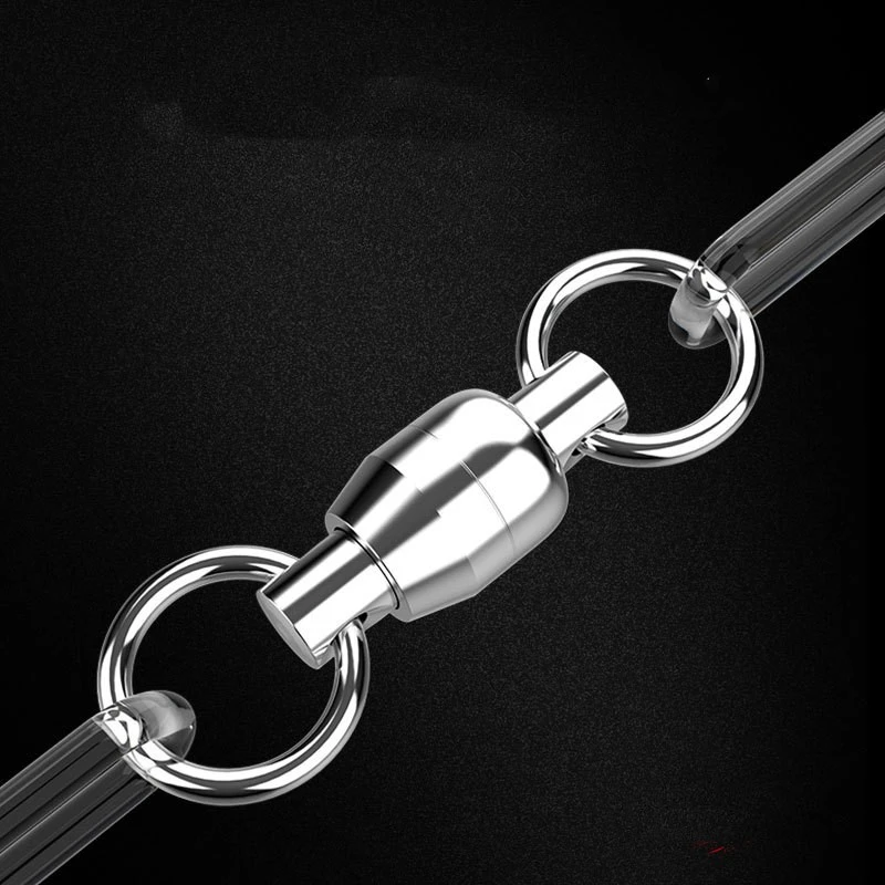 Ball Bearing Swivel Solid Rings Stainless Steel Fishing Connector