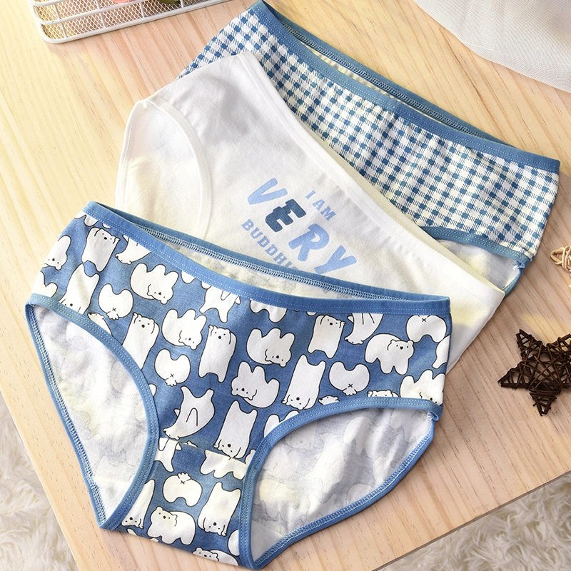 All Cotton Crotch Little Bear Cartoon Printed Briefs