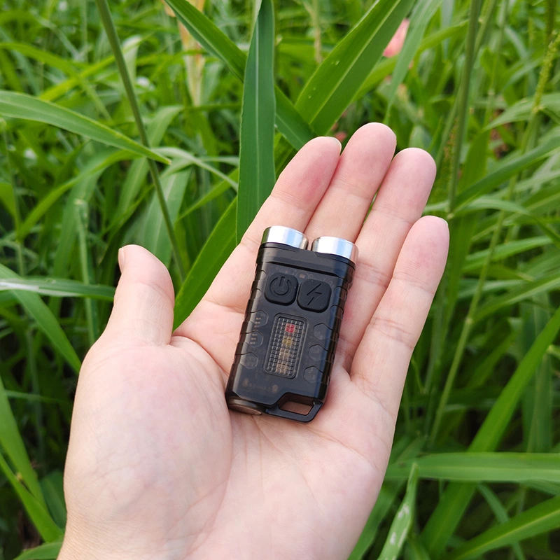 Fluorescent Mini Keychain Light With Side Lights