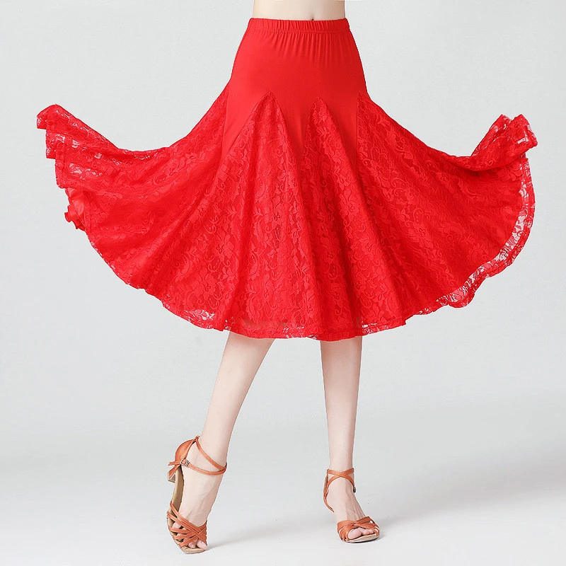 New Dance Lace Swing Ballroom Dance Skirt