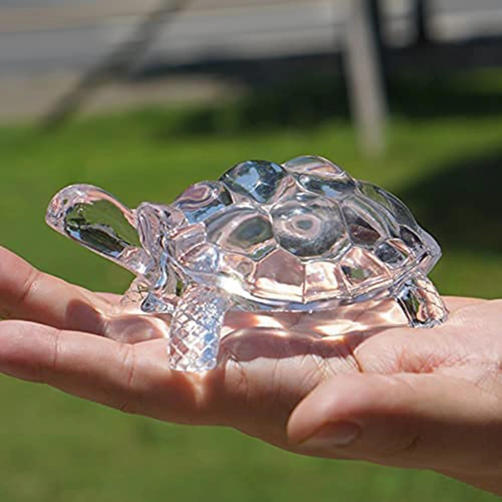 Creative Lucky Crystal Glass Turtle Ornaments