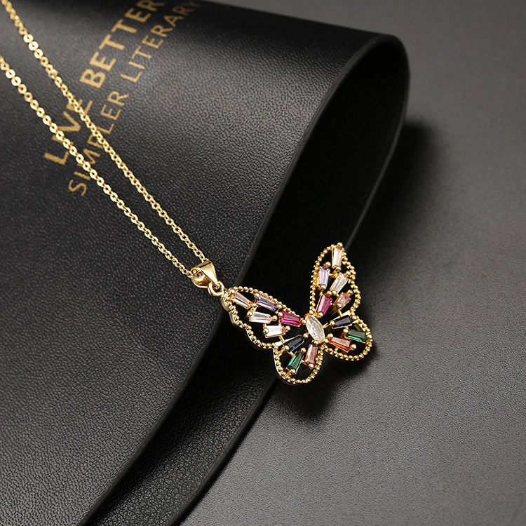 Personality Hip Hop Clavicle Chain Butterfly Necklace