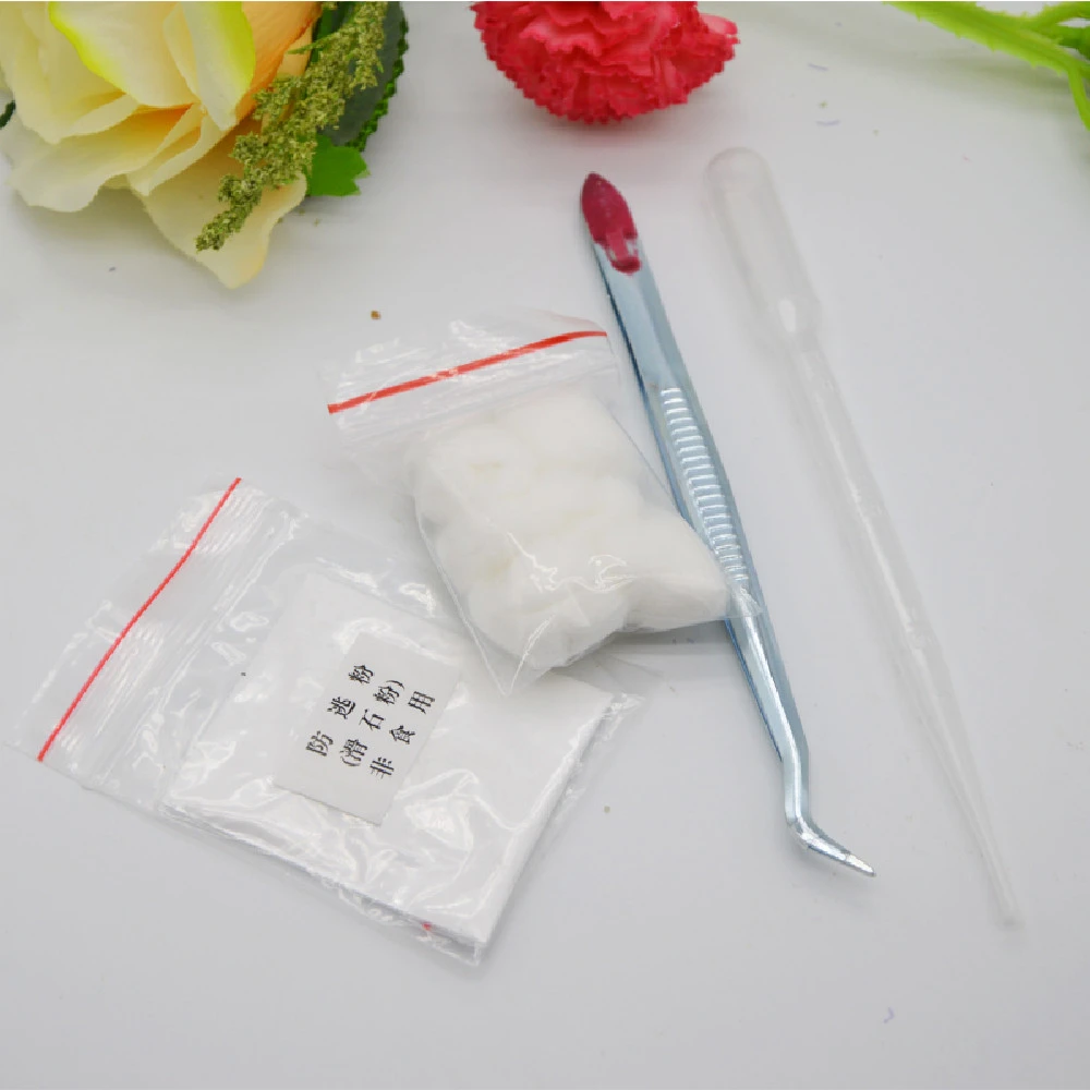 Tweezers Anti Escape Powder Cotton