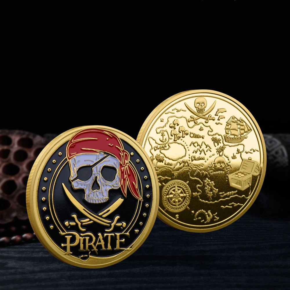 Commemorative Medallion Antique Craft Relief Pirate Commemorative Coin Metal Badge