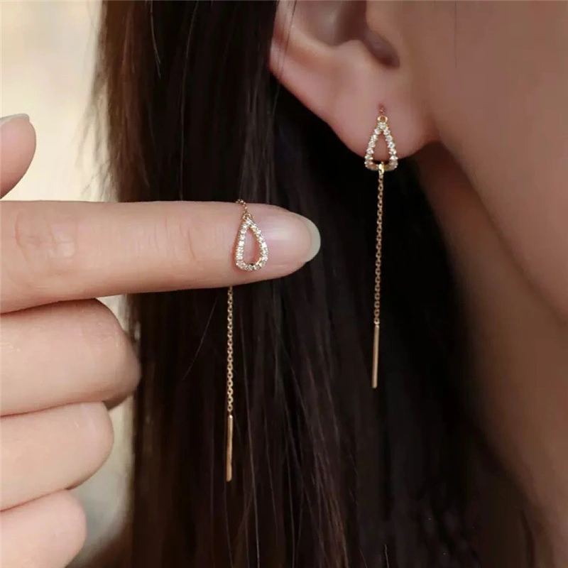 Women's Temperament Personality Hundred Match Fashion Show Face Thin Earrings