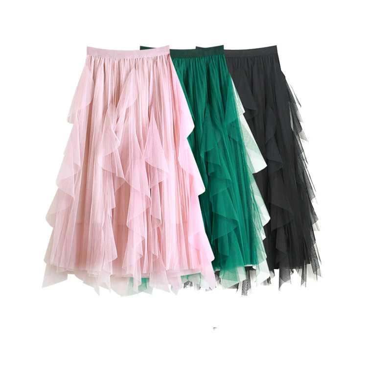 Fairy Skirt Pleated Irregular Spring And Autumn