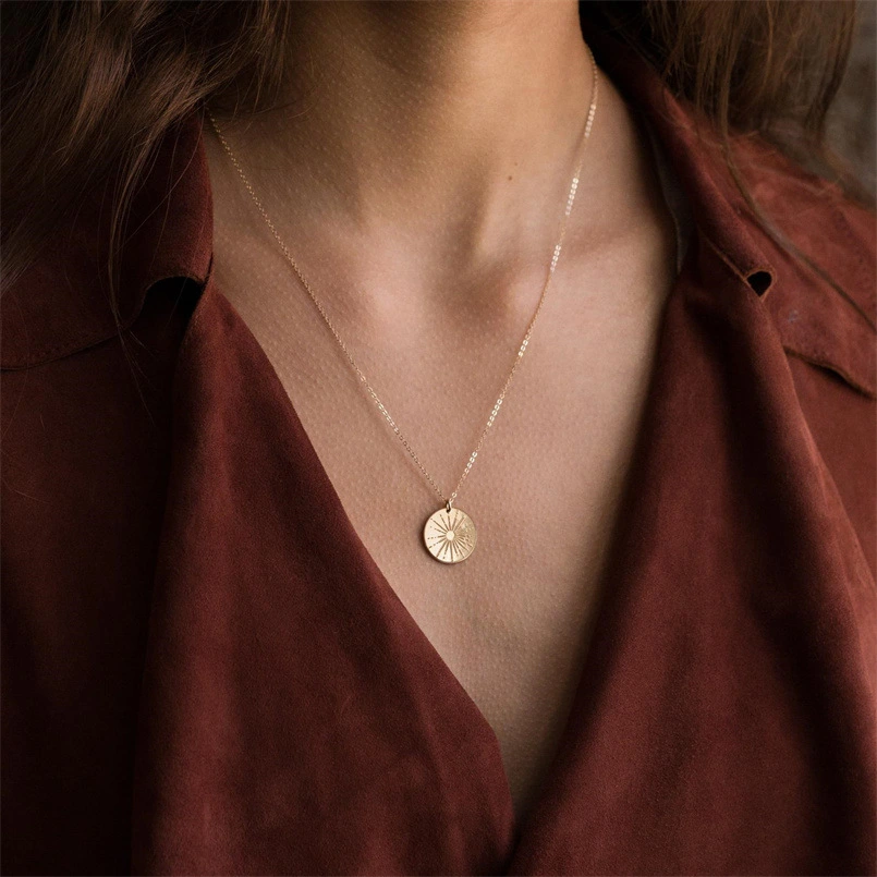 Fashion Sun Circular Pendant Necklace