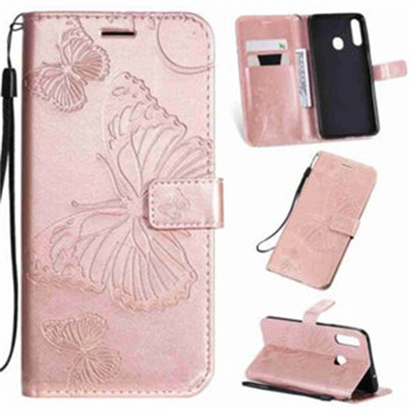 Butterfly Embossed Insert Card Wallet Phone Case Protector