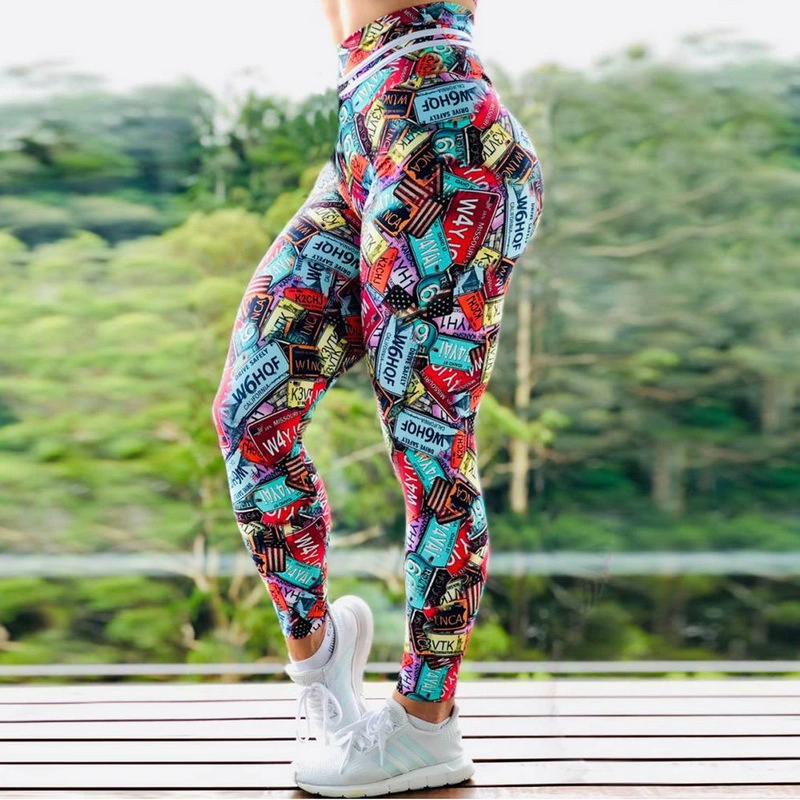 Fashion Yoga Pants Women's Digital Print