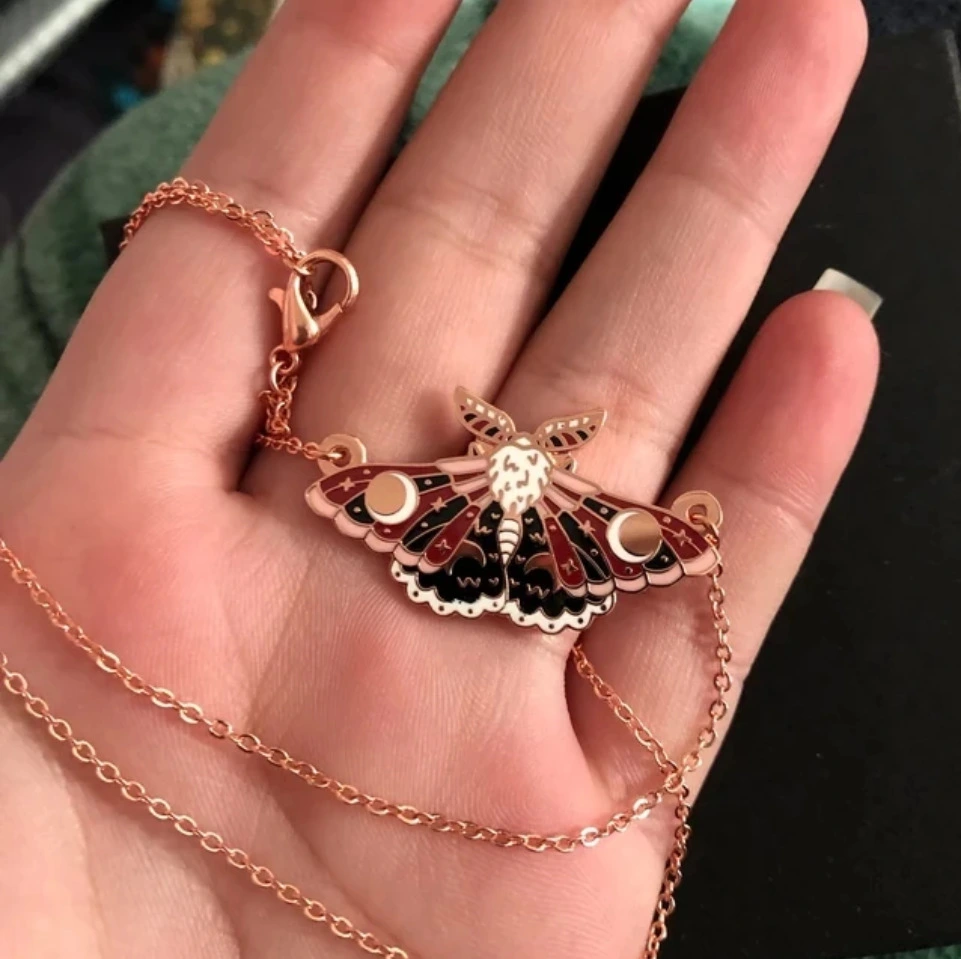 Women's Fashion Moth Insect Necklace