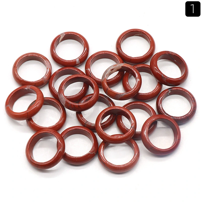 Natural Crystal Agate Stone Running Ring