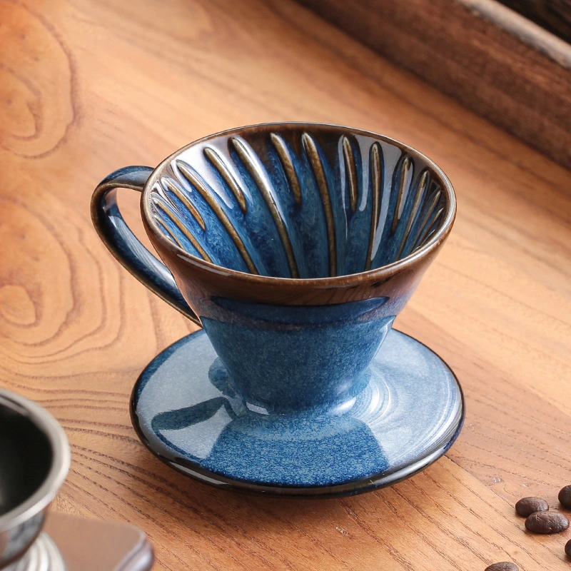 Vintage Kiln Ceramic Hand Brewed Coffee Filter Mug