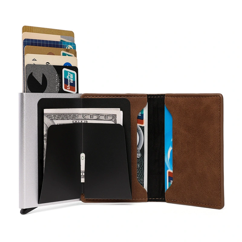 Anti-theft Swipe Men's Card Holder Multi-card Slot Credit Card Box