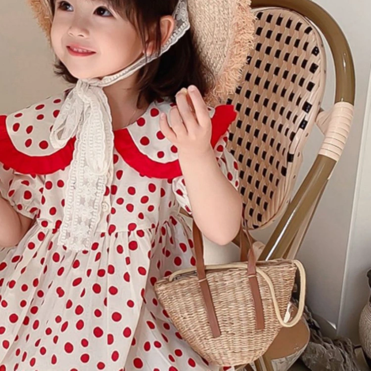 Children's Cute Casual Straw Crossbody Bag