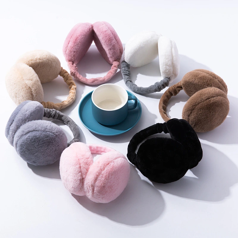 Men's And Women's Fashion Solid Color Anti-cold And Anti-freezing Plush Earmuffs