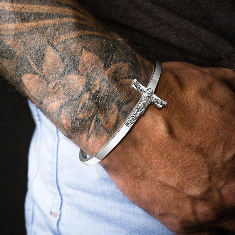 Stainless Steel Bare Body Cross Bracelet