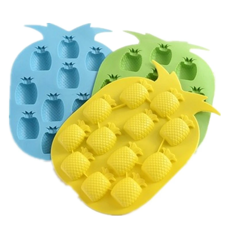 Ice Maker Mould Bar Party Drink Ice Tray Mold Pineapple Shape Ice Cube Freeze Mold Silicone Mold Kitchen Accessories