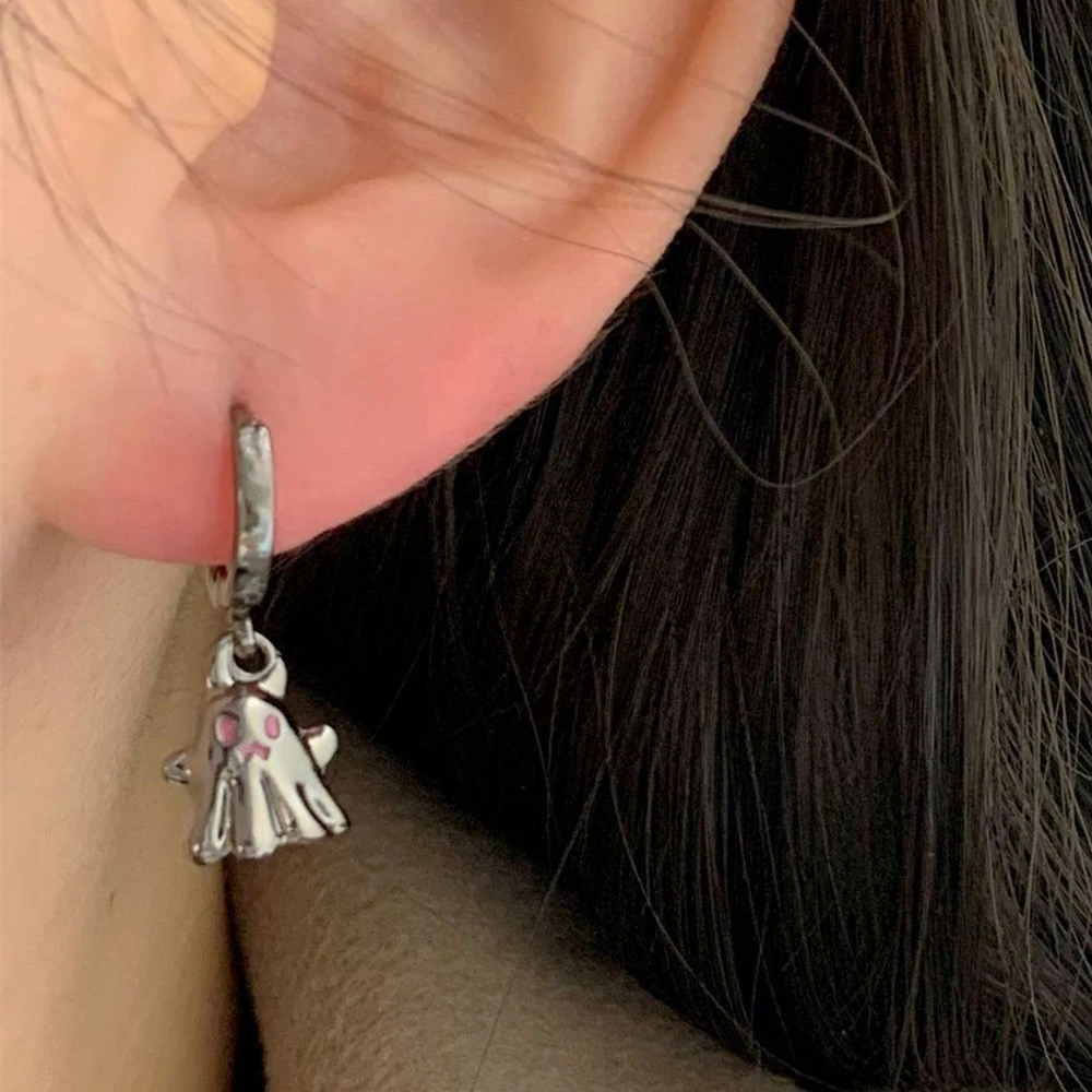 Black And White Ghost Earrings