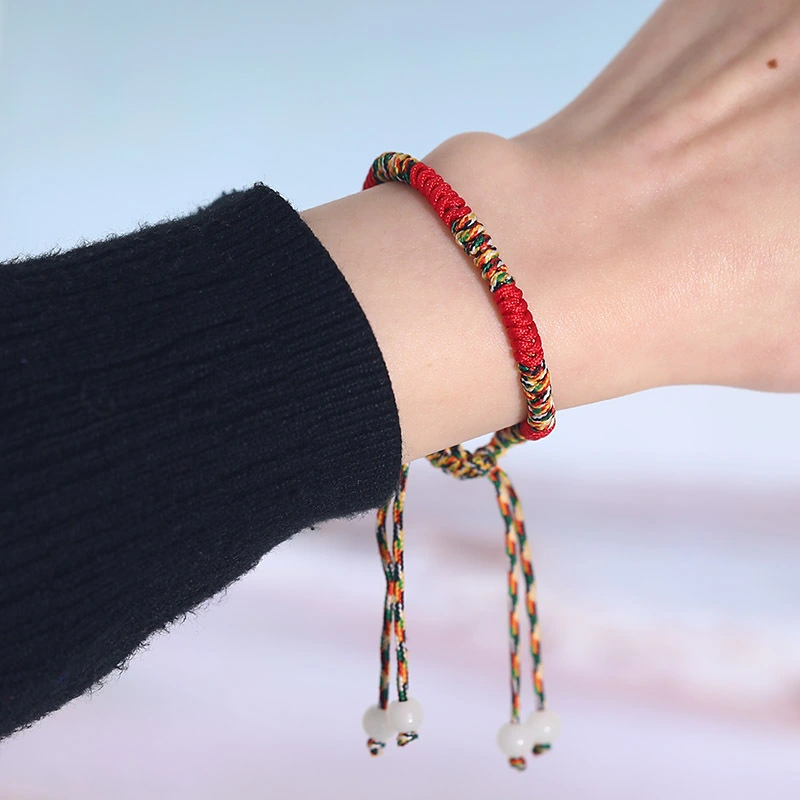 Vintage Minimalist Ethnic Lucky Red Rope Bracelet