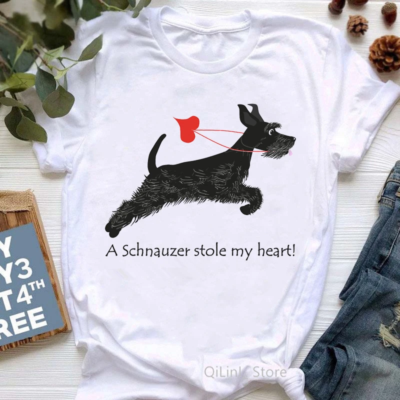 Women's Funny Dog Animal Short Sleeve Round Neck Top