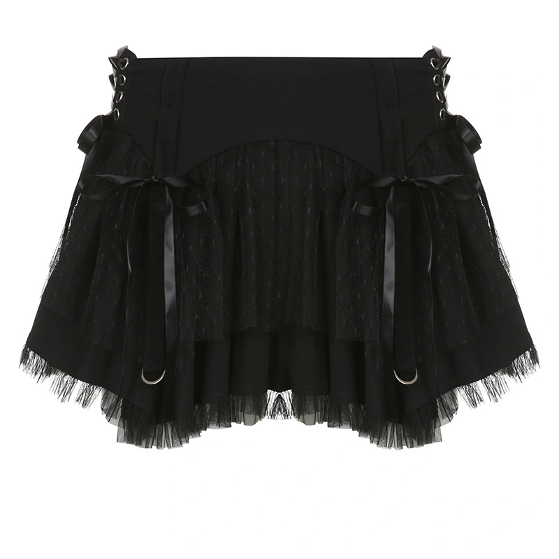 Bow Tie Half Length Short Skirt