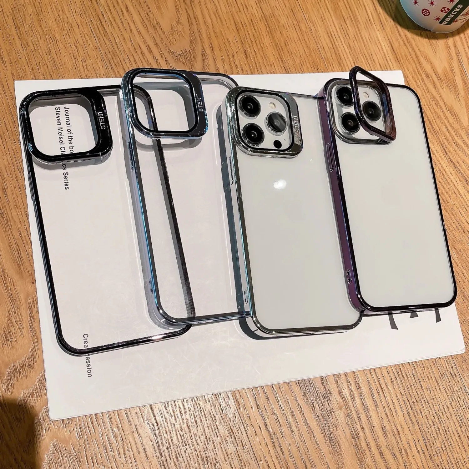 Electroplated Protective Lens Invisible Bracket Phone Case