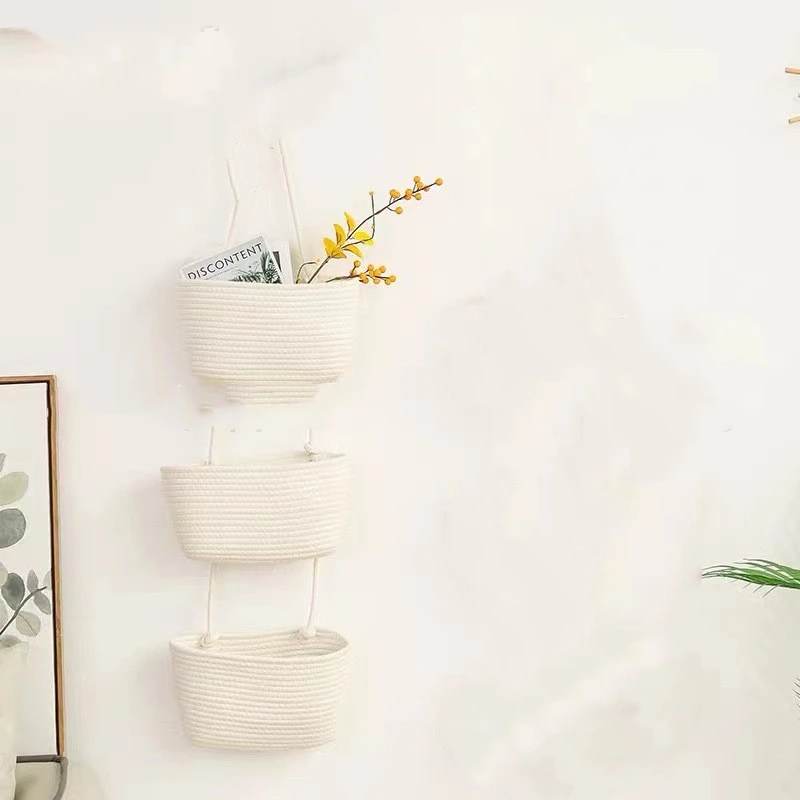 Household Wall-mounted Sundries Storage Three-layer Hanging Basket