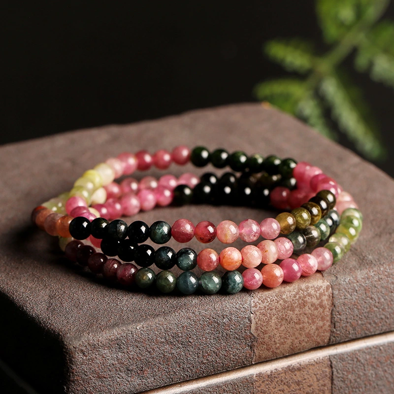 Natural Brazilian Tourmaline Tourmaline Buddha Bead Bracelet