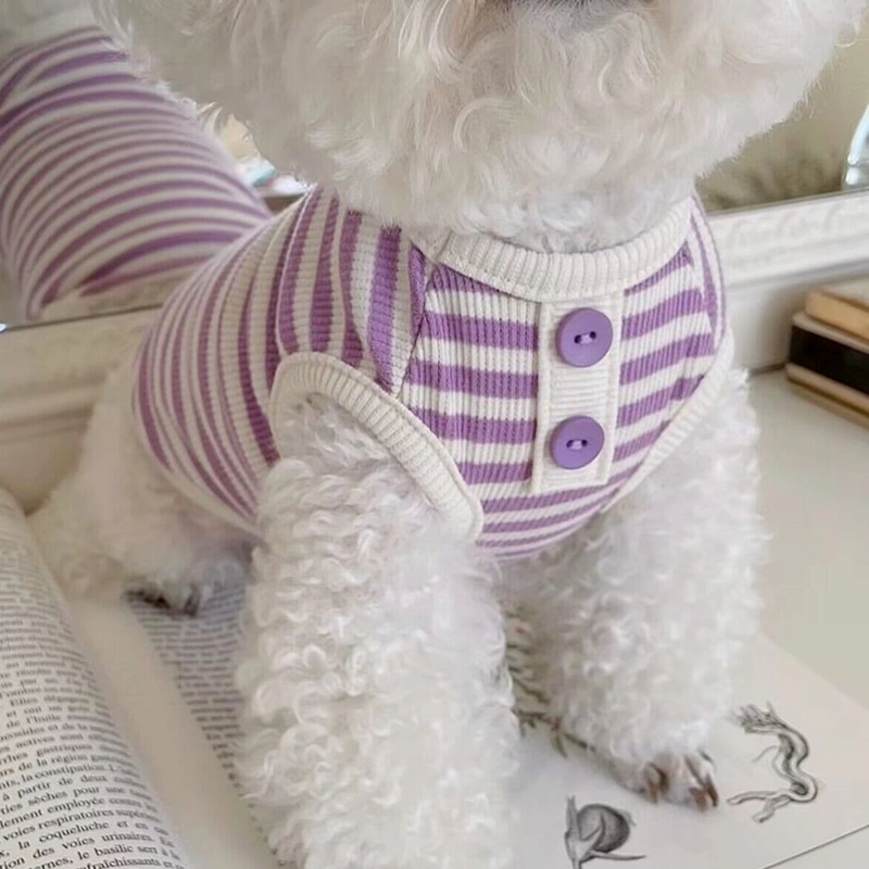 Summer Thin Pet Stripe Tank Top
