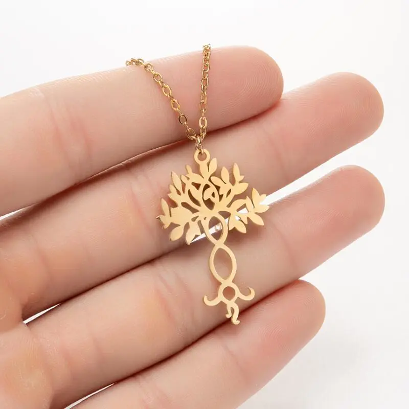 Stainless Steel New Tree Of Life Fashion Pendant Necklace