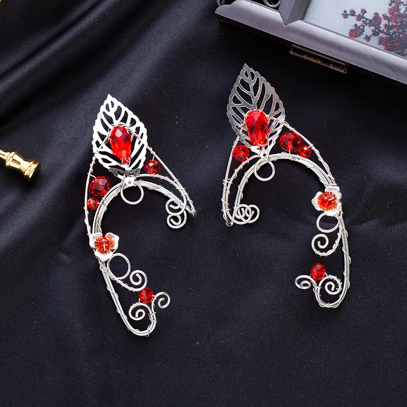 Personalized Temperament New Red Ear Clip Elf Earrings