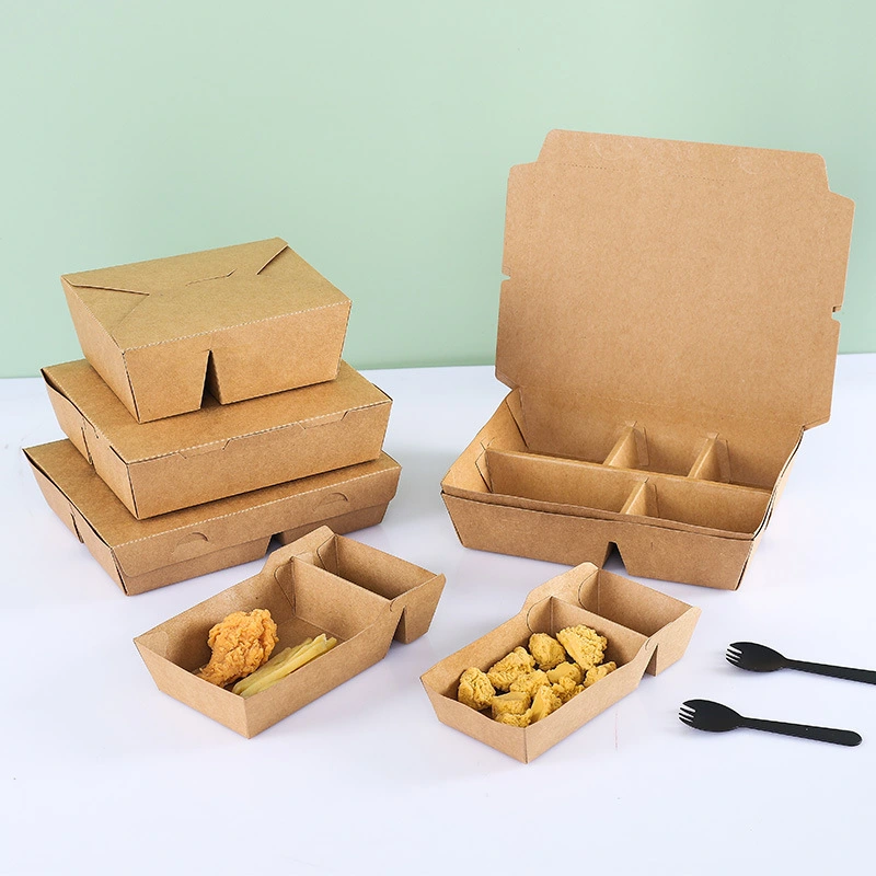 Kraft Paper Coated And Oil Proof Cooked French Fries Packaging Box