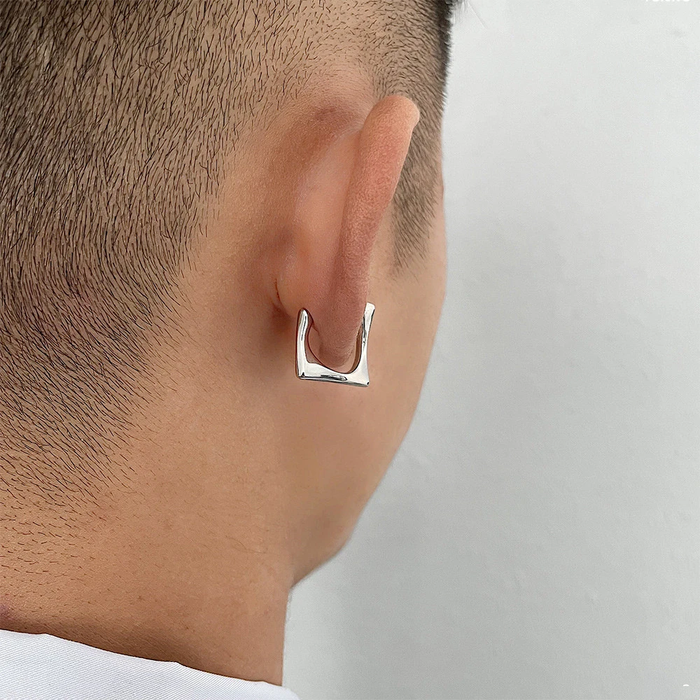 Square Earrings Without Ear Holes