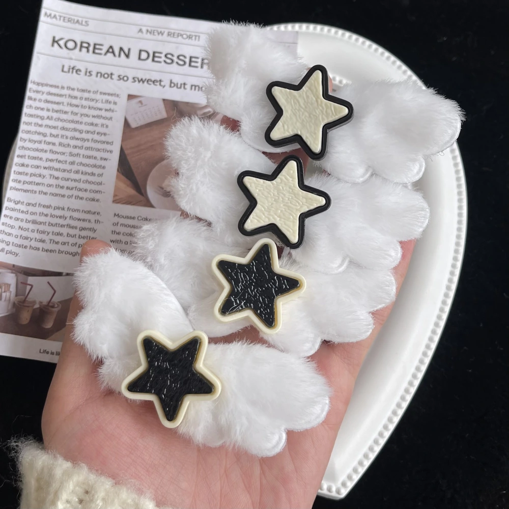 Japanese Plush Wing Star Girl Heart Pentagram Clip