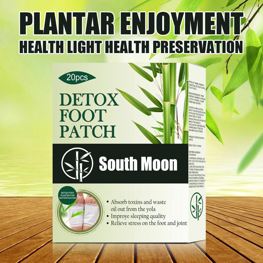 Natural Bamboo Charcoal Foot Patch Detoxification Improves Headaches