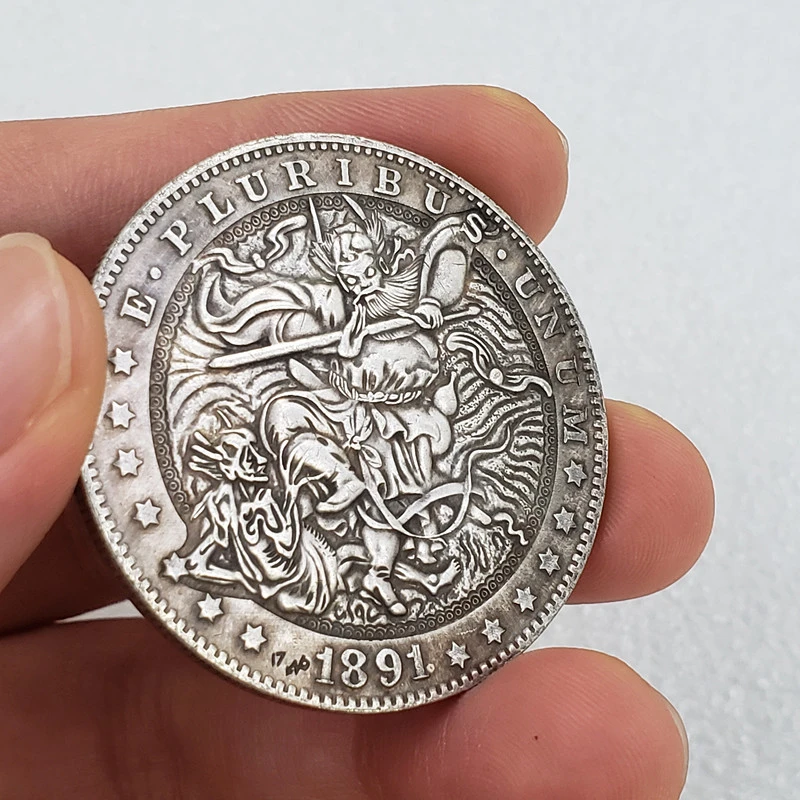 Skull Rovers Zhong Kui Catch Demons Silver Dollar Coin