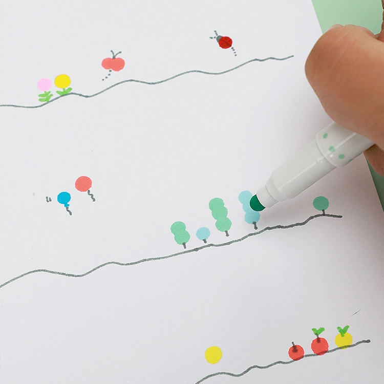Watercolor Student Ledger Writing Art Brush Fluorescent Pen