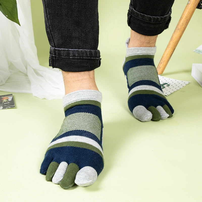 Five-finger Shu Men's Heel Protection Mesh Cotton Toe Socks