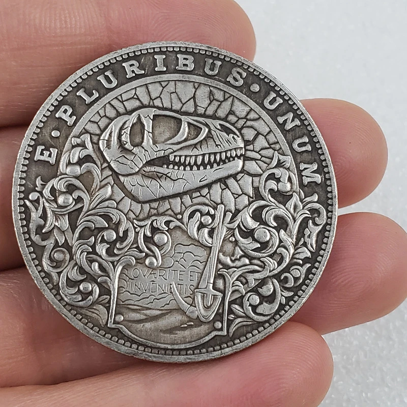 Hobo Dinosaur Bones U.S. Morgan Silver Dollar Commemorative Coin