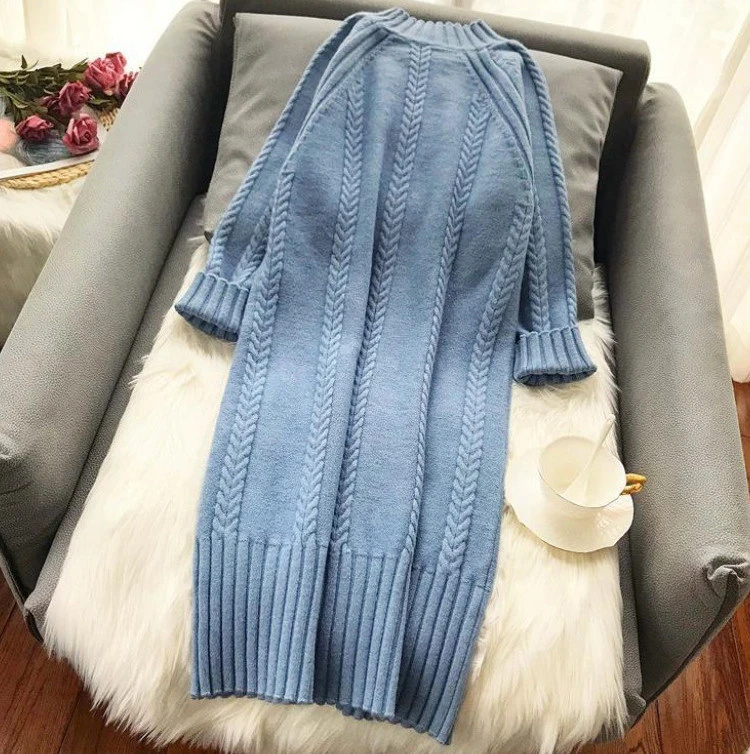 Soft And Thickened Woolen Dress For Women