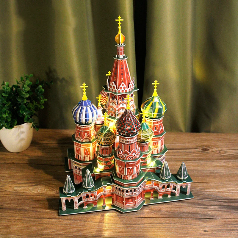 LED Version Of The Vasily Cathedral 3d Stereo Puzzle